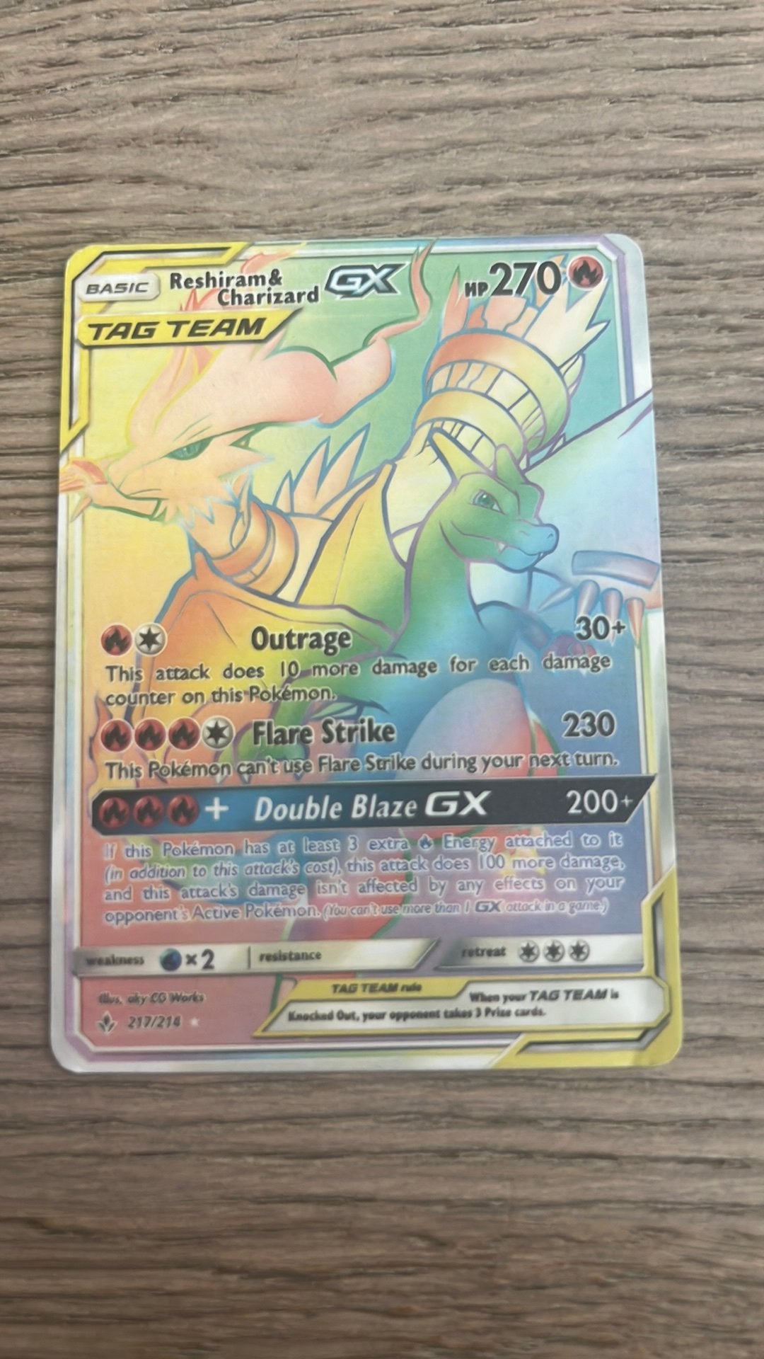 Reshiram & Charizard GX TAG TEAM Pokémon Kaart, Hobby en Vrije tijd, Verzamelkaartspellen | Pokémon, Ophalen, Zo goed als nieuw