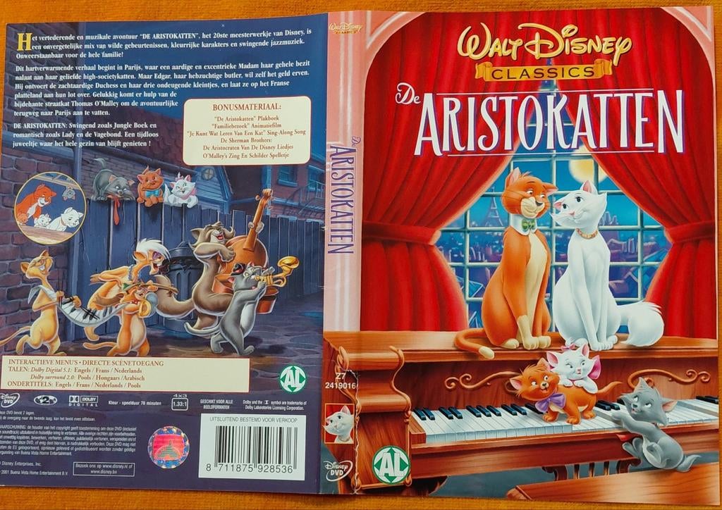 De Aristokatten - Walt Disney Classics DVD, Ophalen of Verzenden