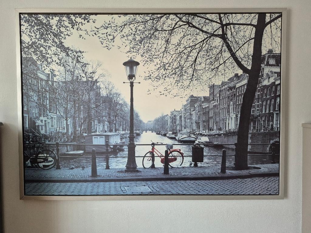 Ikea Amsterdamse Gracht ingelijste poster, Ophalen, 125 cm of meer, Zo goed als nieuw, Foto of Poster