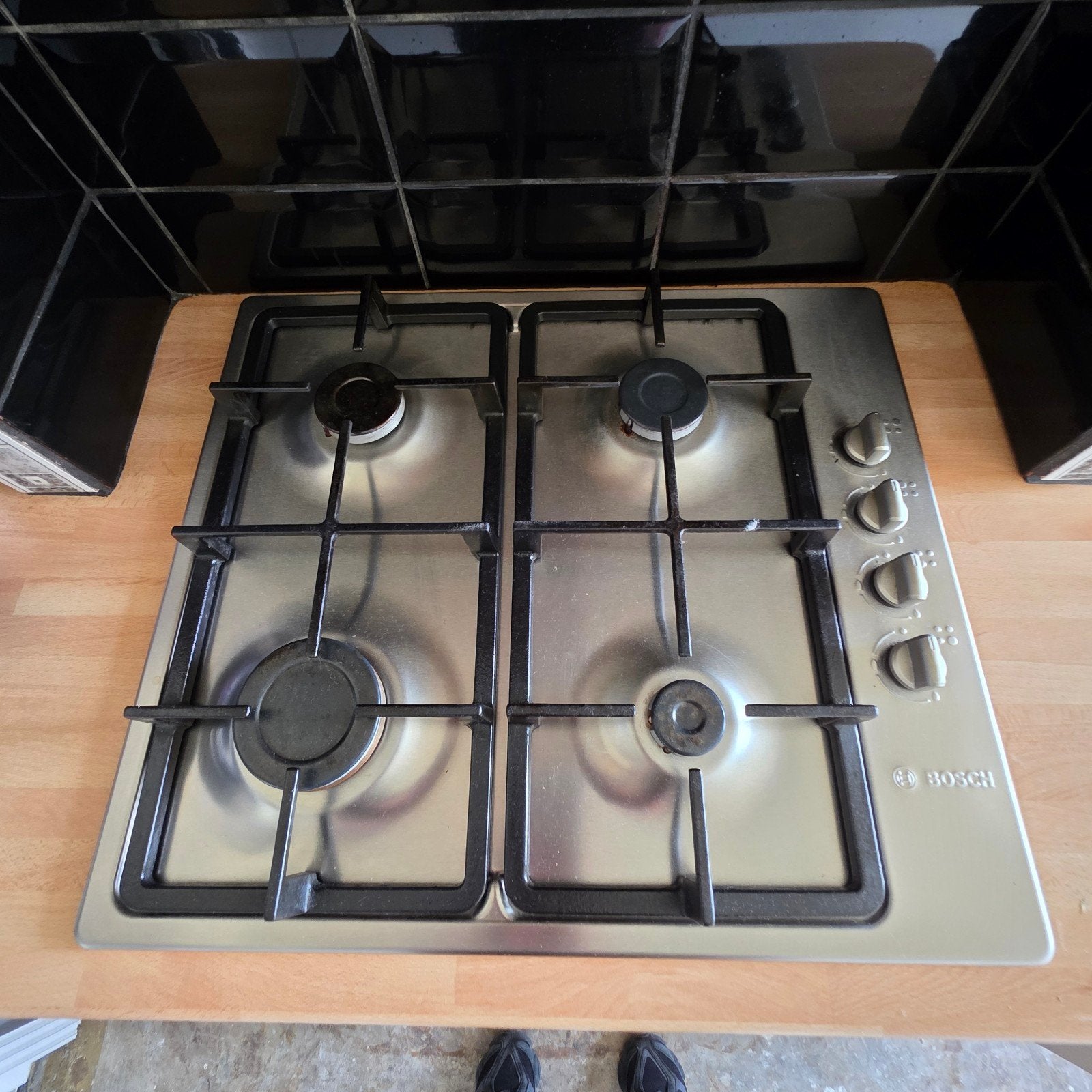 bosch inbouw gasfornuis, Zo goed als nieuw, Inbouw, Gas, 4 kookzones