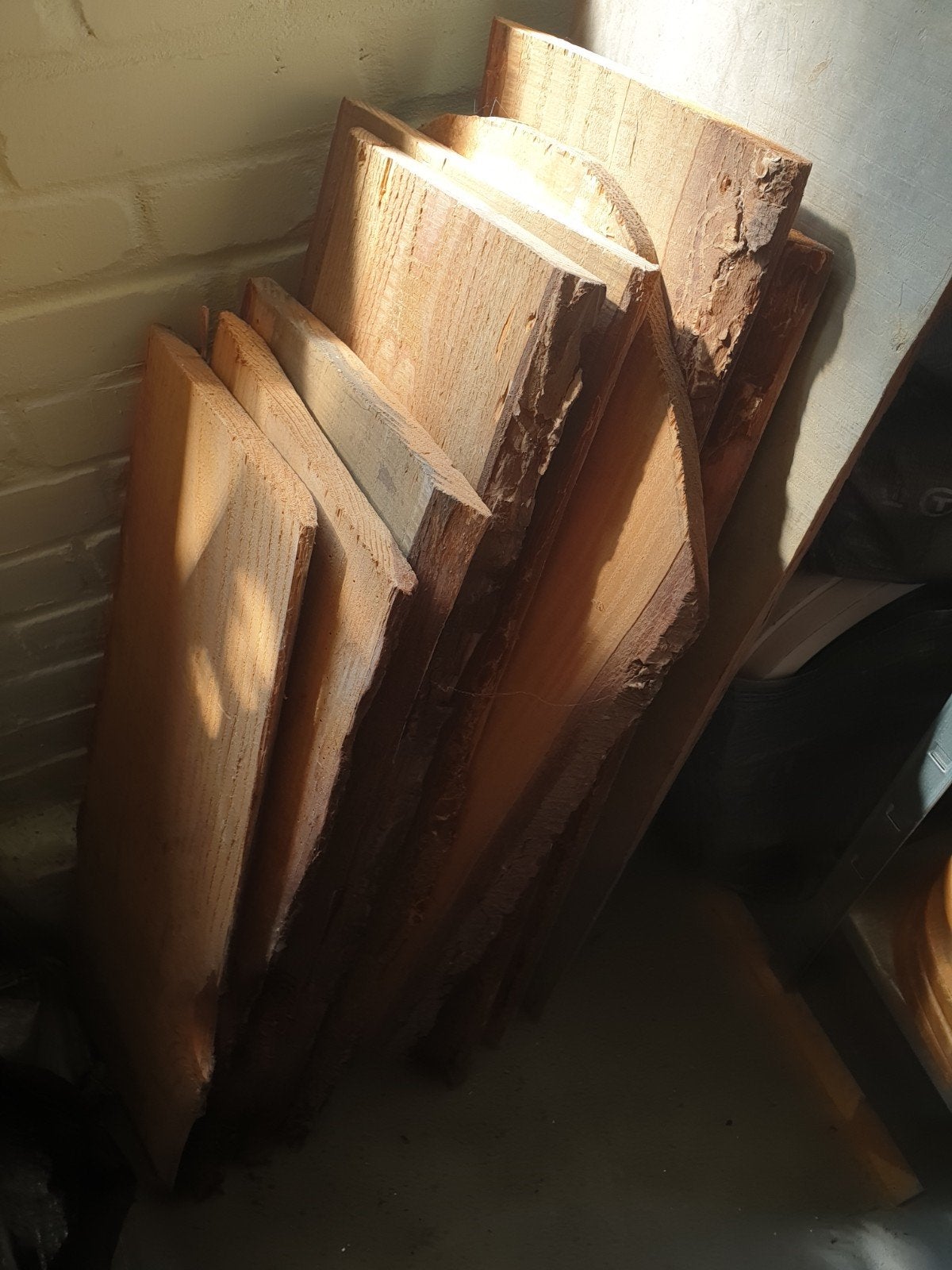 9x Houten Schaaldeel Plank +-L78-104cm van filmset "de kl, Doe-het-zelf en Verbouw, Hout en Planken, 25 tot 50 mm, Ophalen of Verzenden