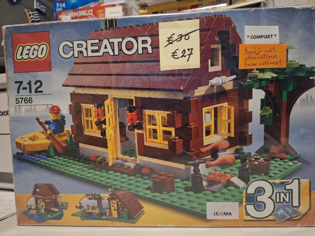 LEGO 5766 Creator Houthakkershut (MET doos), Gebruikt, Lego, Ophalen of Verzenden, Compleet