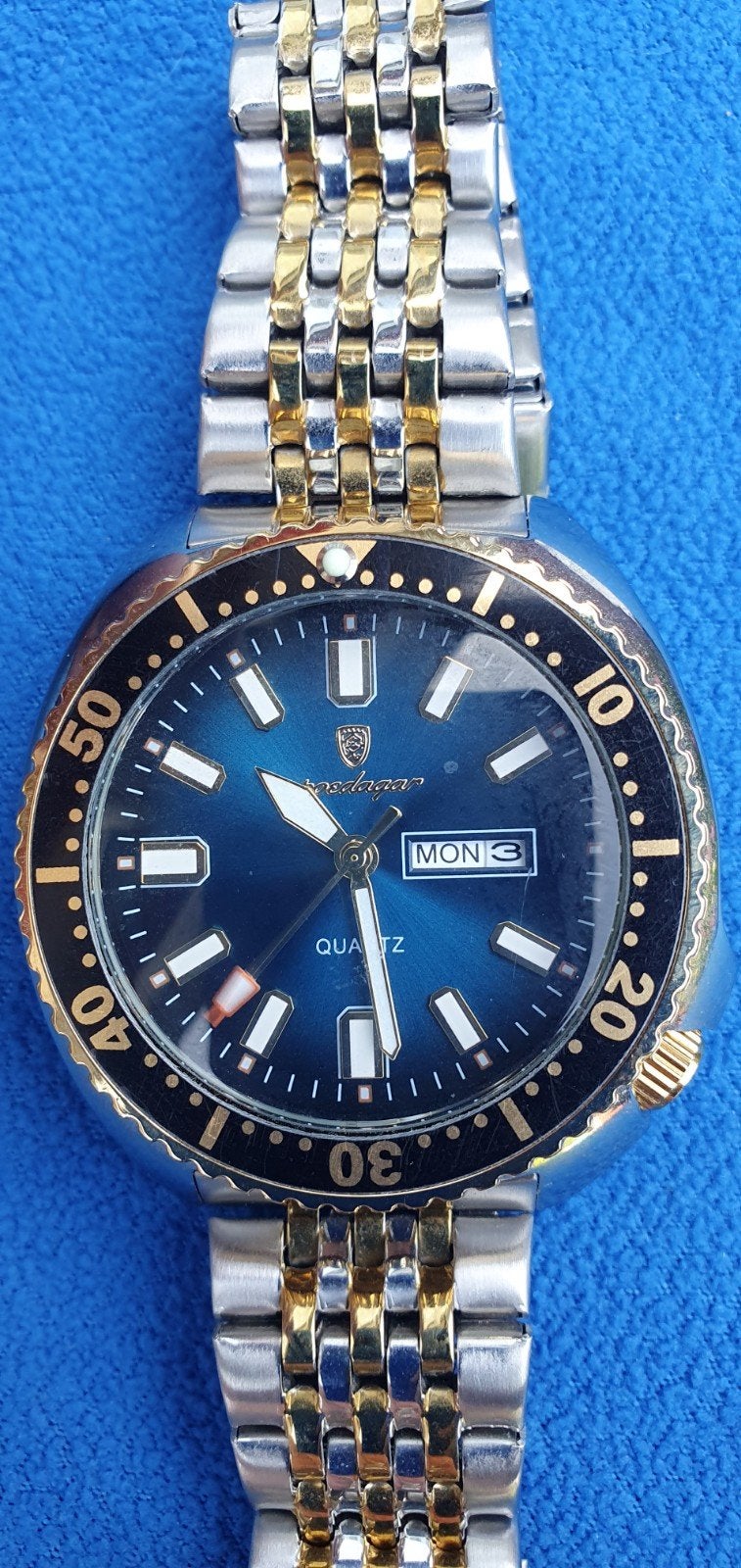 Exclusief BI-COLOUR  HERENHORLOGE, Overige merken, Staal, Staal, Polshorloge