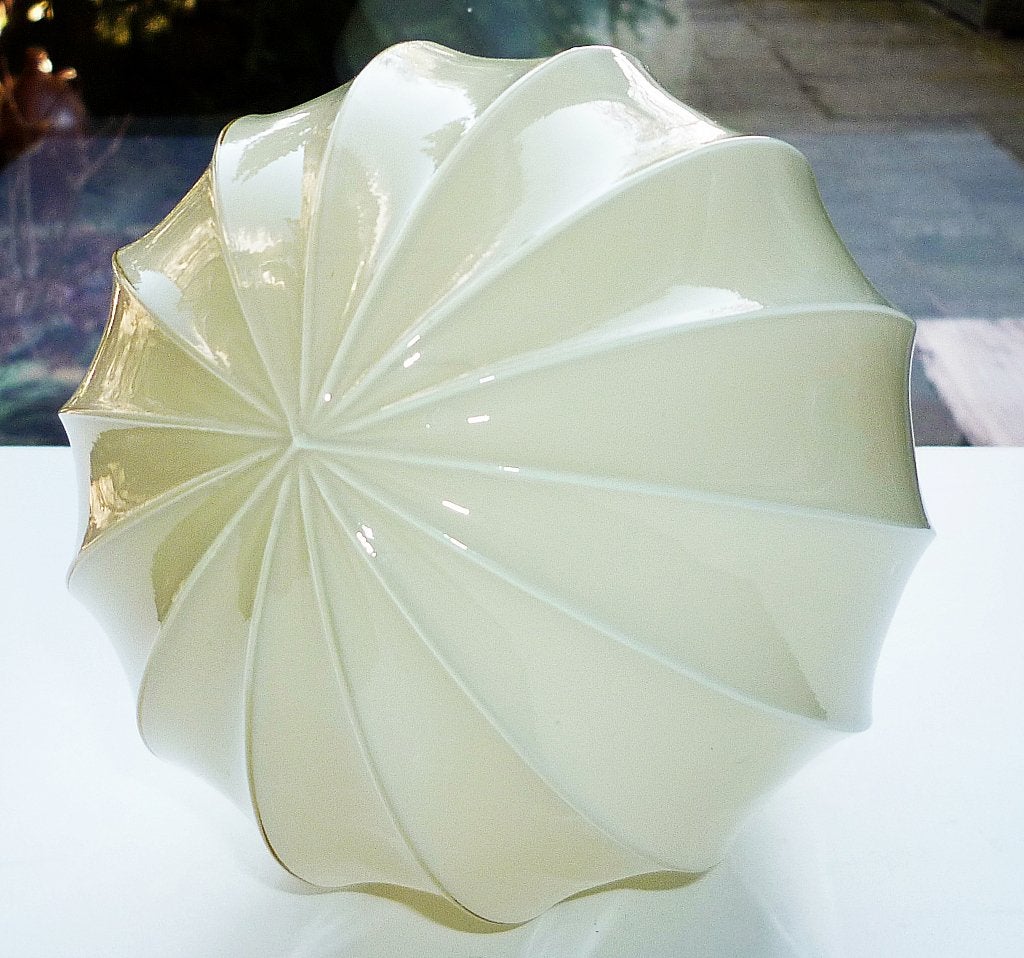 4x Antiek Glazen Thabur Lamp Bollamp Plafondlamp Zie Omschr, Ophalen of Verzenden