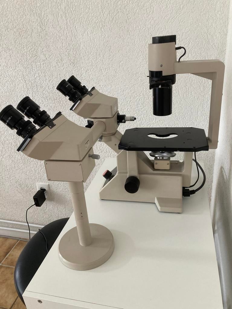 Olympus CK2 omkeer microskoop, Audio, Tv en Foto, Optische apparatuur | Microscopen, Ophalen, Gebruikt, Minder dan 400x, Biologische microscoop