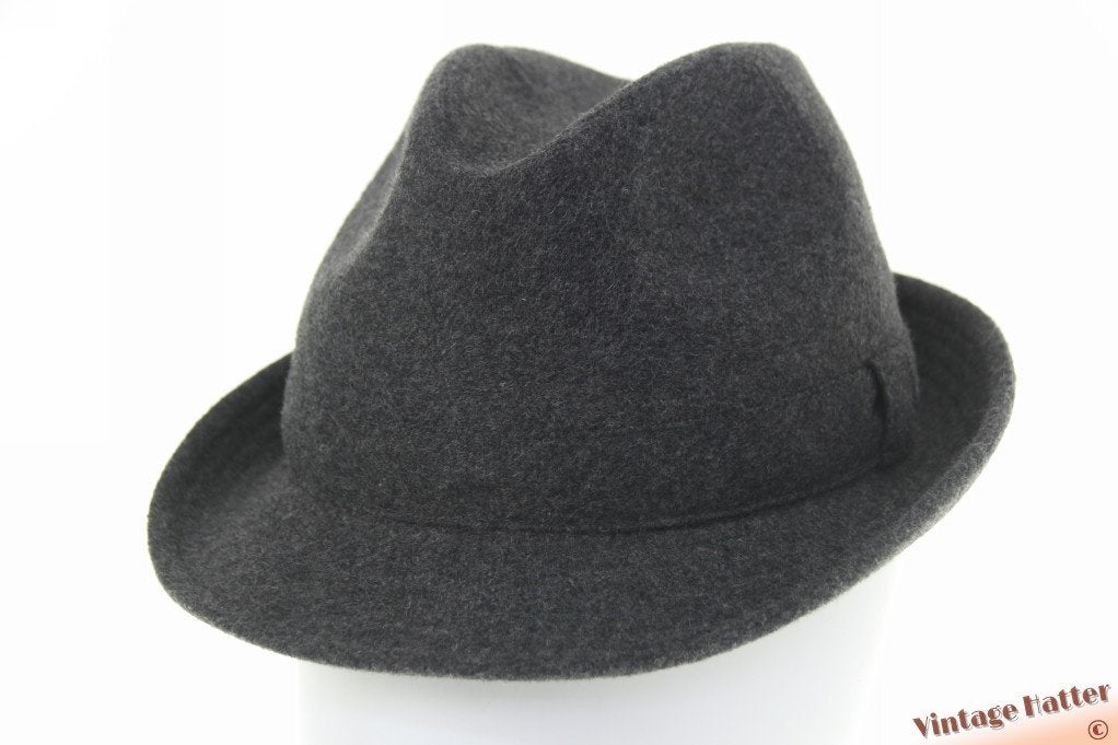 Vintage Gleufhoed Trilby hoed CandA grijs wolmix 56, Kleding | Heren, Hoed, Ophalen of Verzenden, Canda (C&A), 57 cm (M, 7⅛ inch) of minder