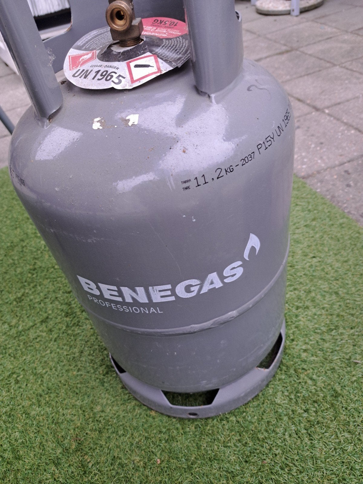 Volle Benegas gasfles 21 liter, Ophalen, Gebruikt