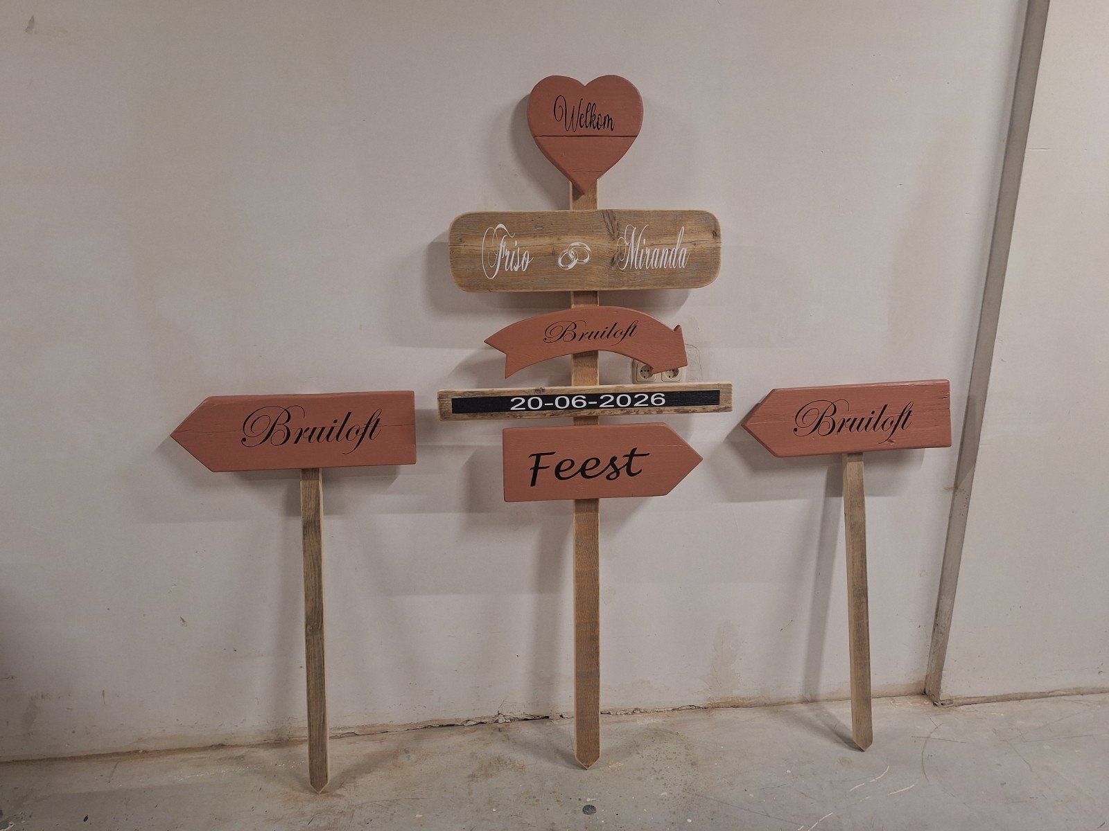 Wegwijzers bruiloft Feestjes huwelijk trouwen verloving, Ophalen of Verzenden
