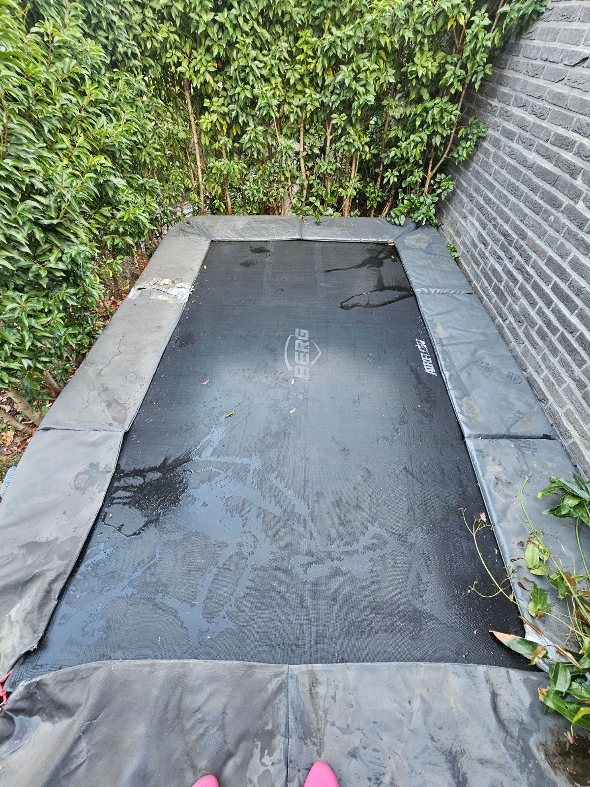 BERG Ultim Champion Inground Trampoline - 220x330 cm - Grijs, Ophalen, Gebruikt