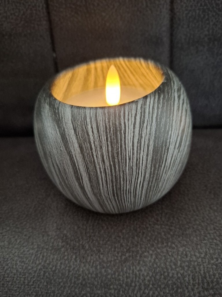 mooie nep bolkaars led, 8 cm, Nieuw, Ophalen of Verzenden, Grijs