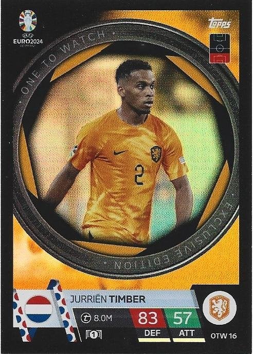Jurriën Timber Limited Editon (Topps), Verzenden, Nieuw, Buitenlandse clubs, Poster, Plaatje of Sticker