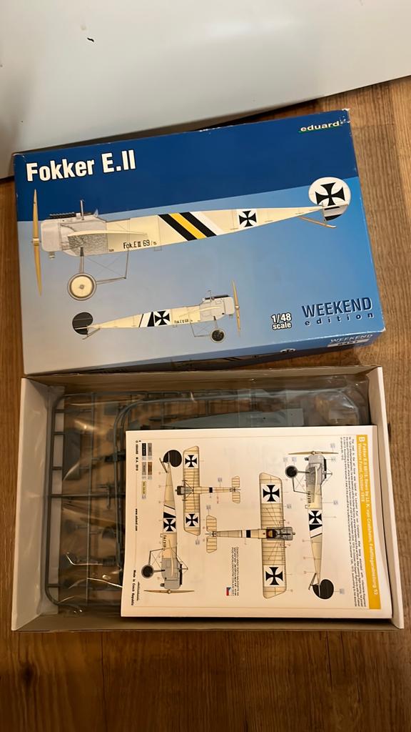 1/48 Fokker EII Eduard, Ophalen of Verzenden, Zo goed als nieuw, Groter dan 1:72, Overige merken