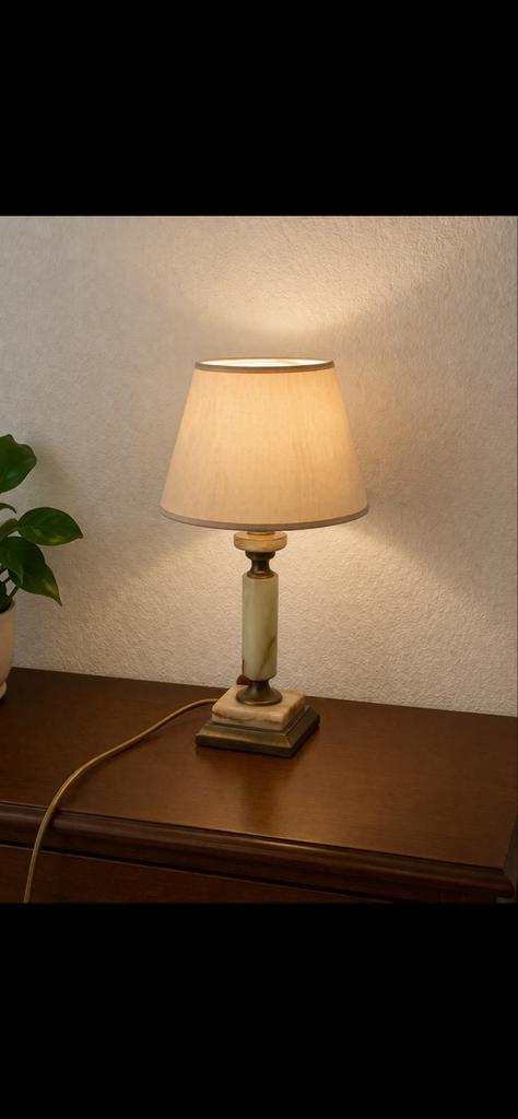 Vintage onyx tafellamp, Ophalen of Verzenden