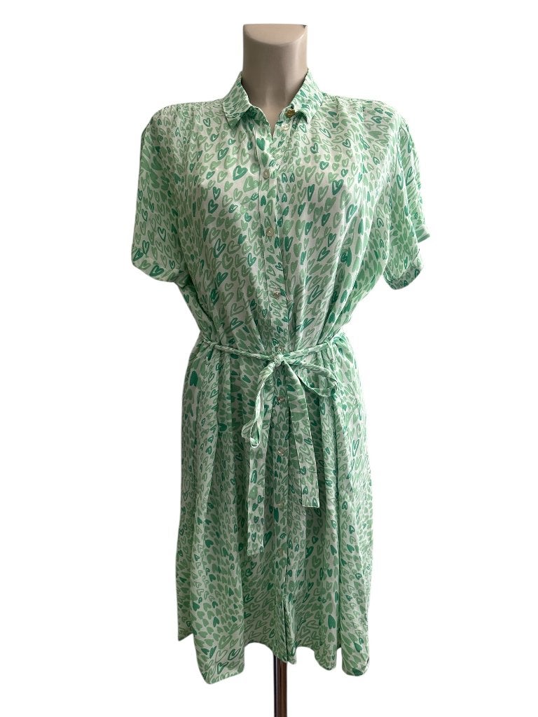 Fabienne Chapot jurk M, Kleding | Dames, Jurken, Zo goed als nieuw, Maat 38/40 (M), Groen, Onder de knie, Ophalen of Verzenden
