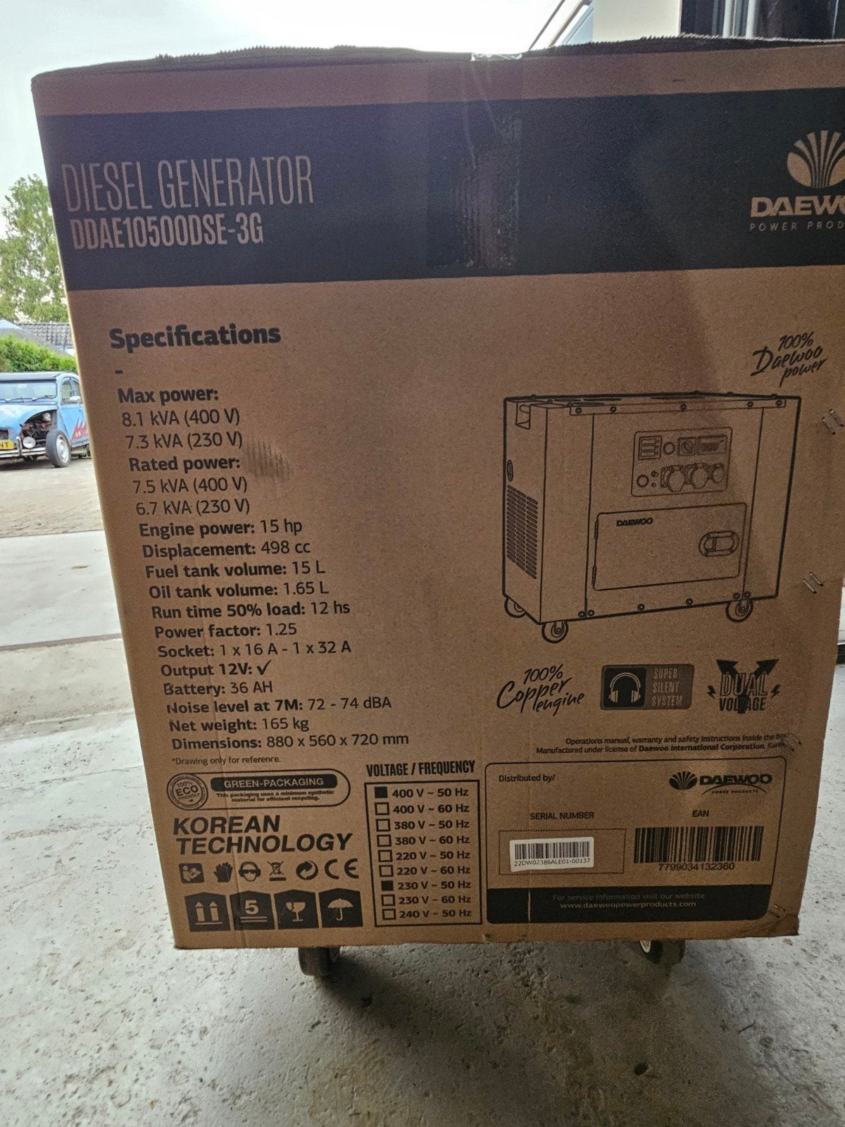 Daewoo DDAE10500DSE-3G Diesel Generator - Nieuw!, Nieuw, Ophalen of Verzenden, 5 tot 10 kVA, Elektrisch startend