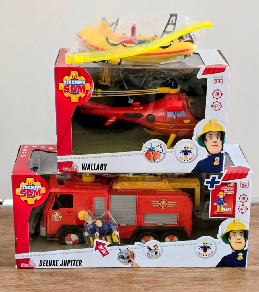Brandweerman Sam Deluxe Jupiter & Wallaby set, Ophalen of Verzenden, Zo goed als nieuw