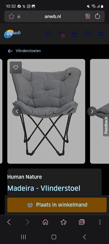 Campingstoelen, Tuin en Terras, Ophalen, Nieuw, Overige materialen, Inklapbaar
