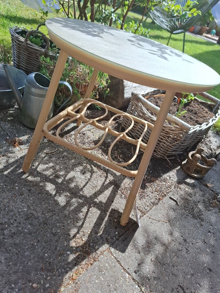 Koffietafeltje Zoe Intratuin voor buiten rotan en glas, Tuin en Terras, Ophalen, Nieuw, Rond, Metaal