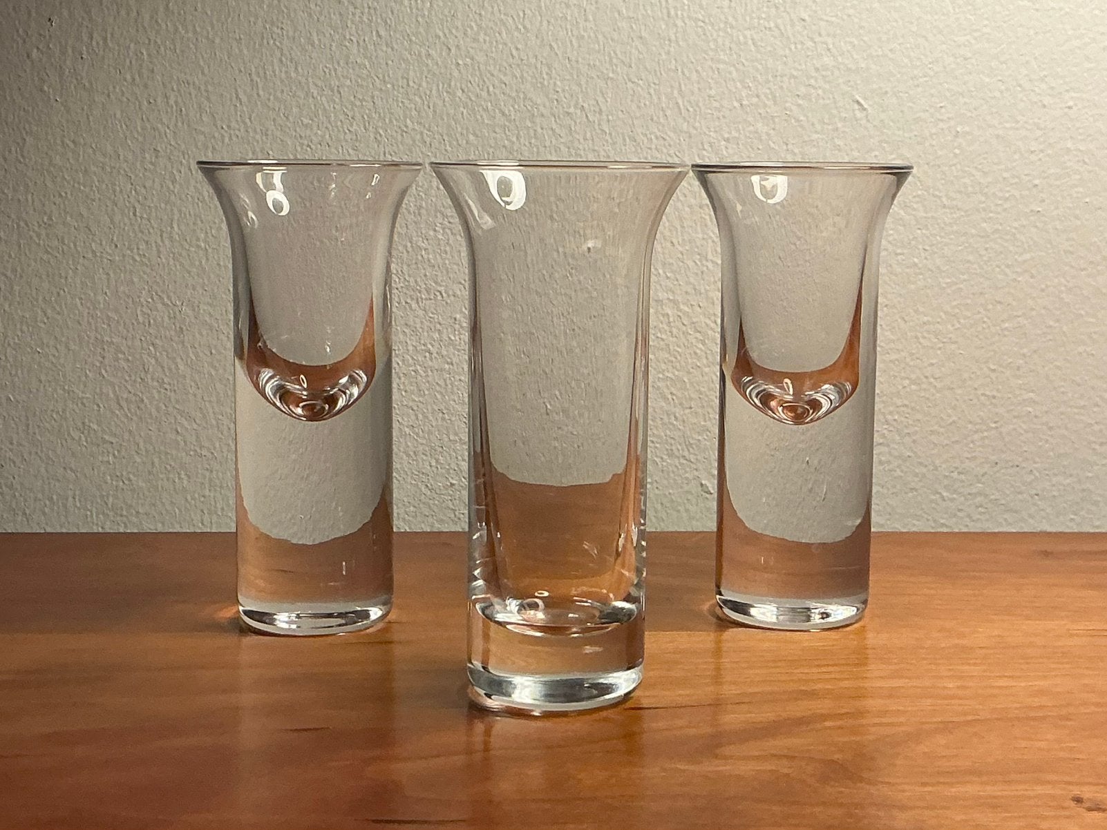 Floris Meydam, 3 Forest glazen ca. 12 cm Leerdam 1968, Ophalen of Verzenden