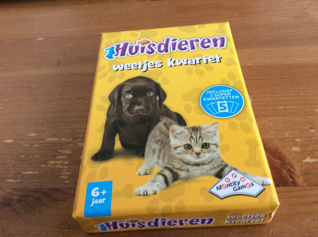 Huisdieren weetjes kwartet. Nieuw, Een of twee spelers, Ophalen of Verzenden, Nieuw, Identity Games.