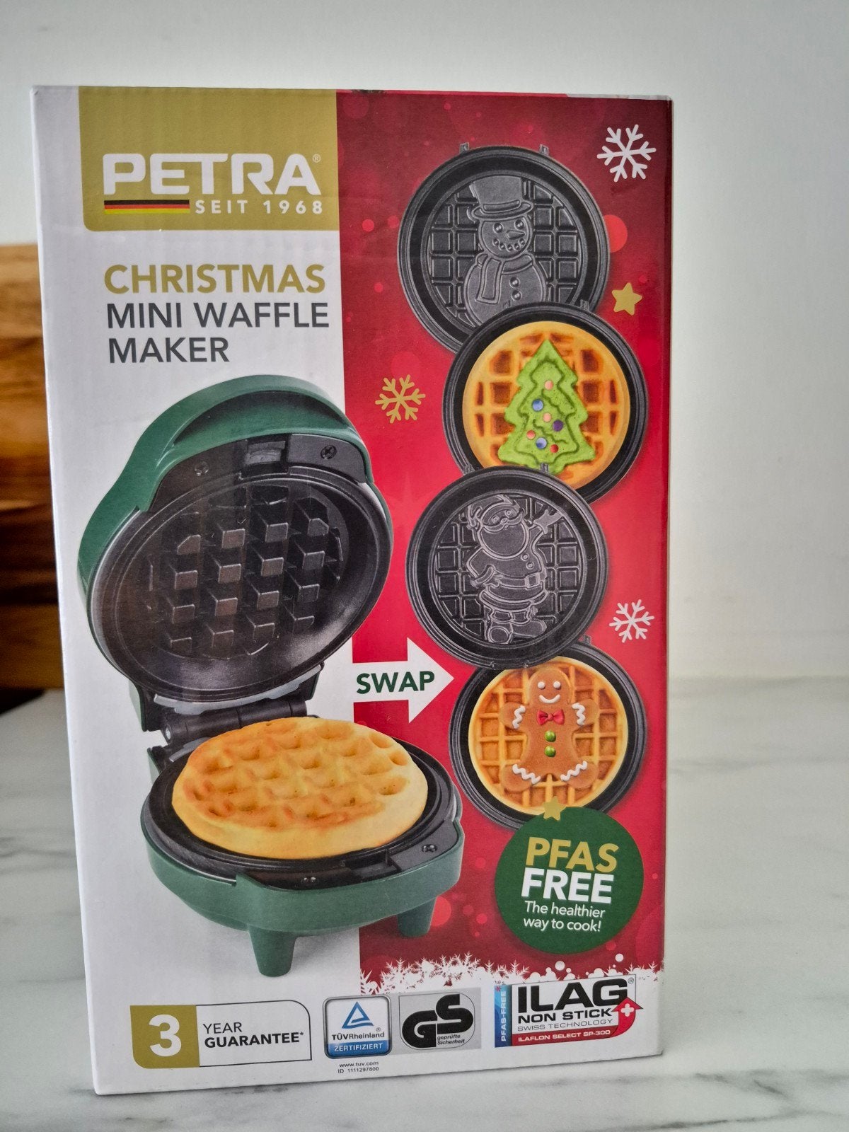 NIEUW in doos mini waffle maker. Kerstontbijt op school :-), Ophalen of Verzenden, Nieuw