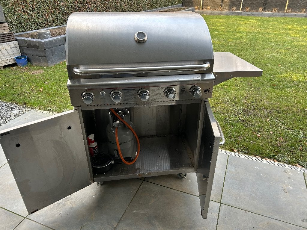 Gas BBQ 5 pits, Tuin en Terras, Ophalen, Gebruikt, Overige merken
