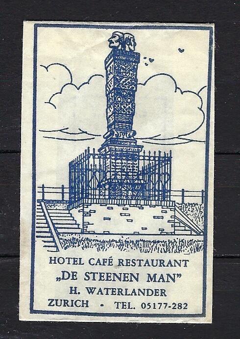 66 Zurich hotel cafe rest DE STEENEN MAN, Ophalen of Verzenden, Nederland