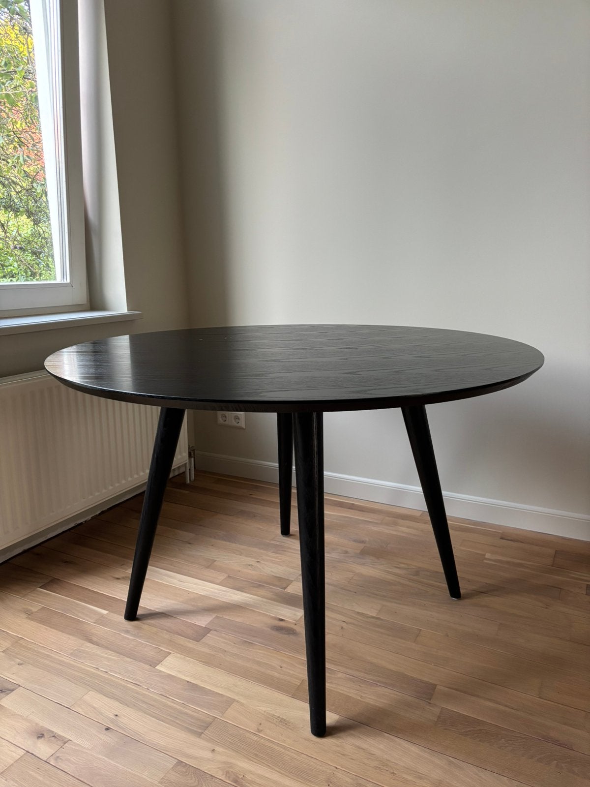 Ronde eettafel - 120 cm - Zwart, Ophalen, Gebruikt, Rond, Vijf personen of meer