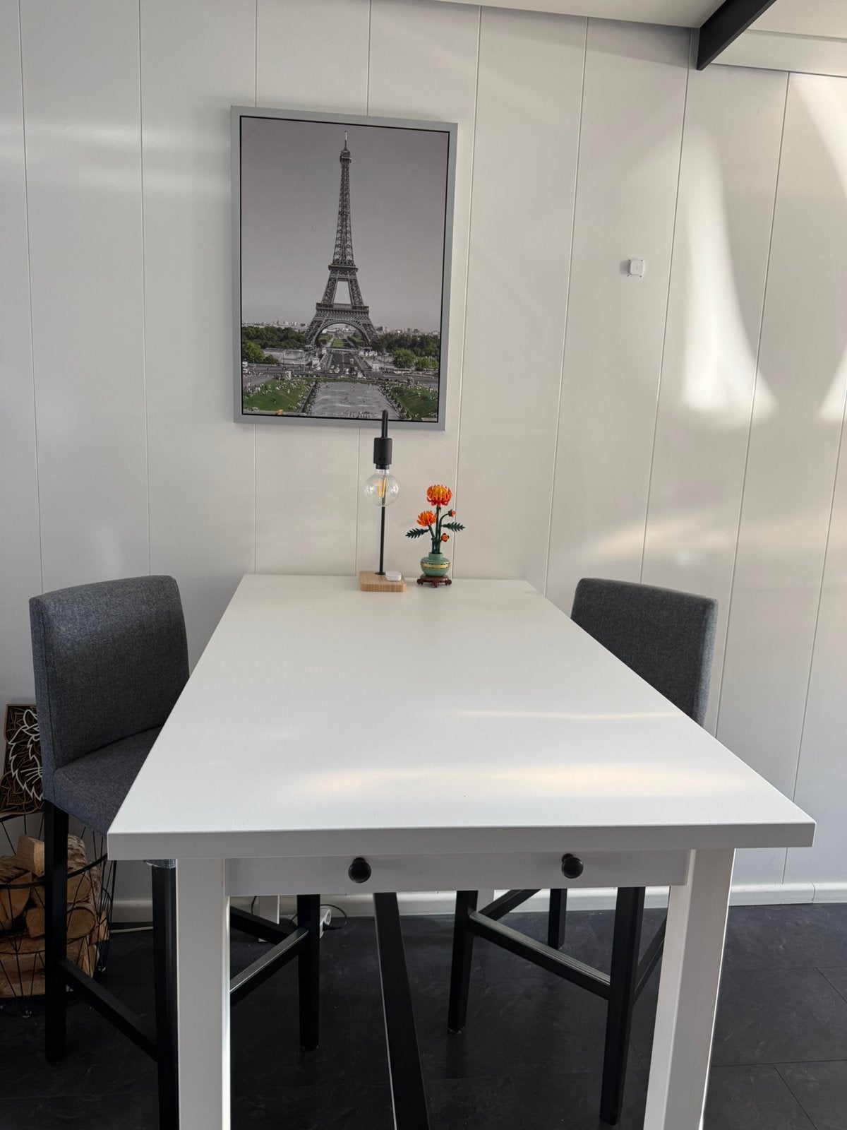 Eetafel (bartafel) Met 2 stoelen, Ophalen, 100 tot 150 cm, 50 tot 100 cm, Zo goed als nieuw