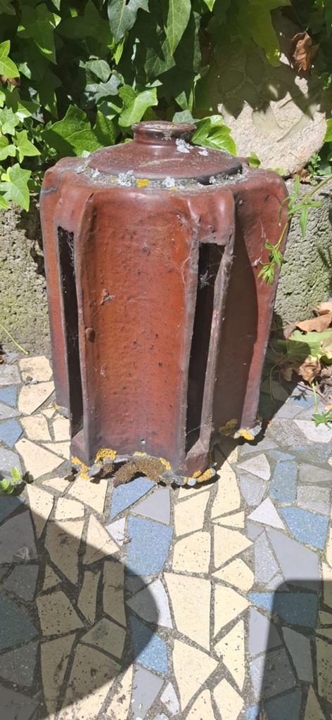 Antieke trekkap voor schoorsteen - keramisch terracotta, Ophalen