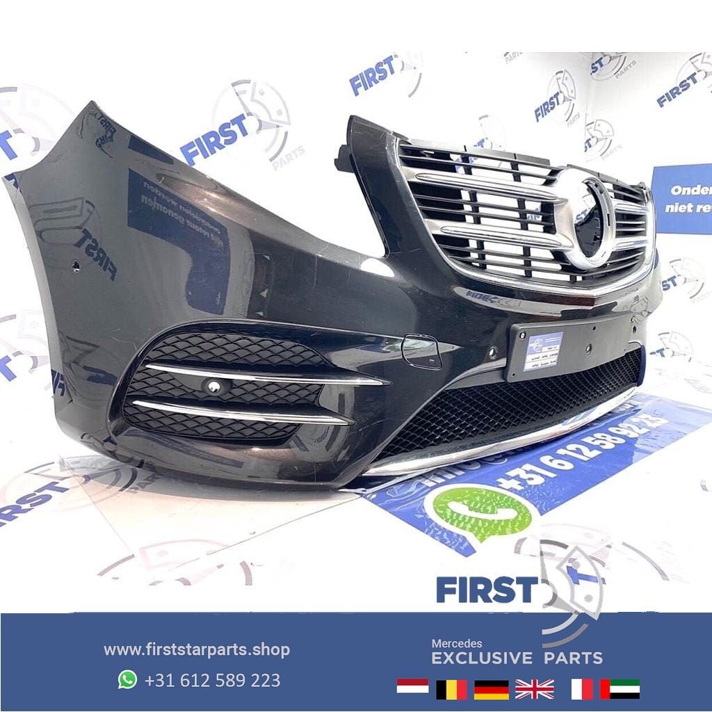 W447 VITO VKLASSE AMG VOORBUMPER COMPLEET ZWART 2014-2020 OR, Gebruikt, -, Voor, Ophalen of Verzenden