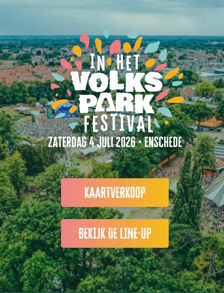 4 festivalkaarten In het Volkspark, Enschede, Tickets en Kaartjes, Drie personen of meer