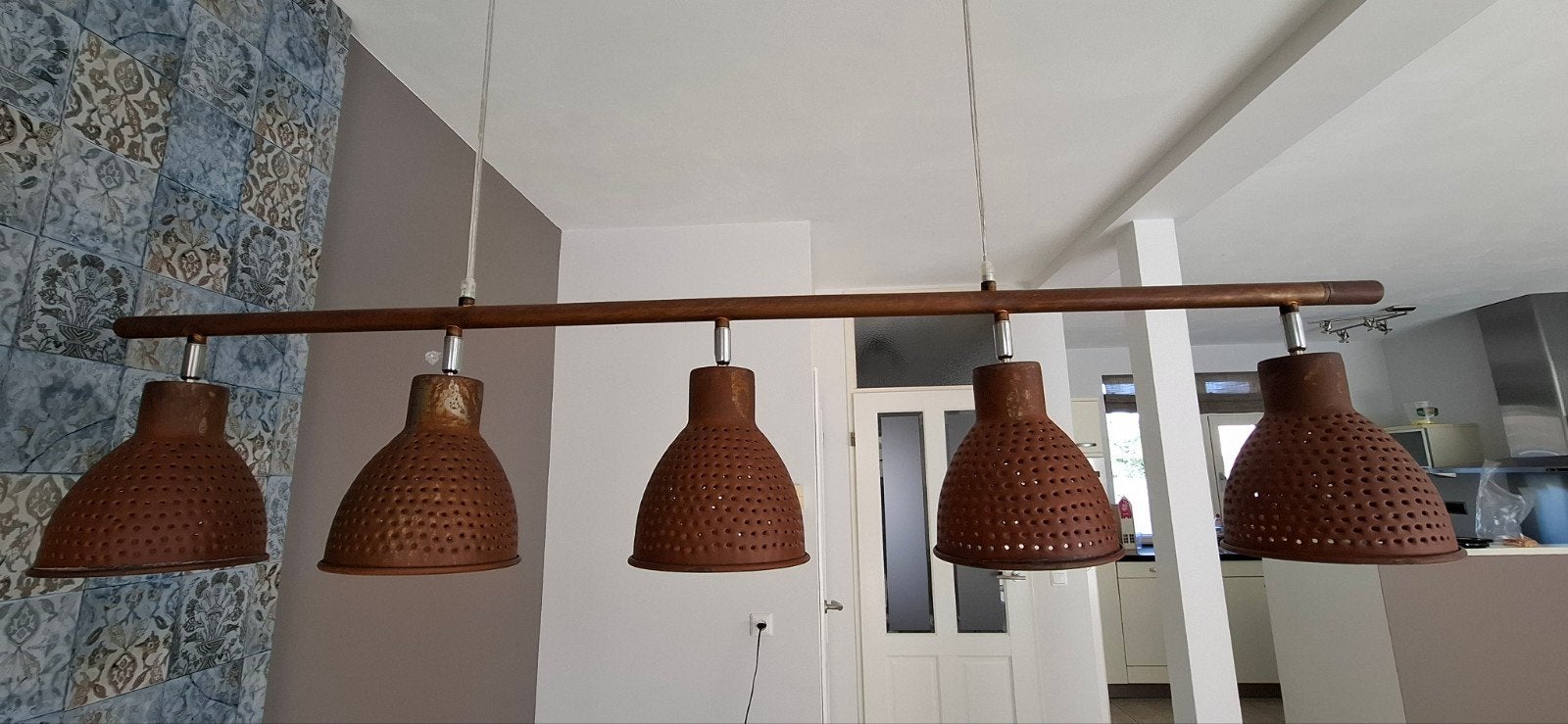 Eettafel lamp, Ophalen, Gebruikt, Metaal, Minder dan 50 cm