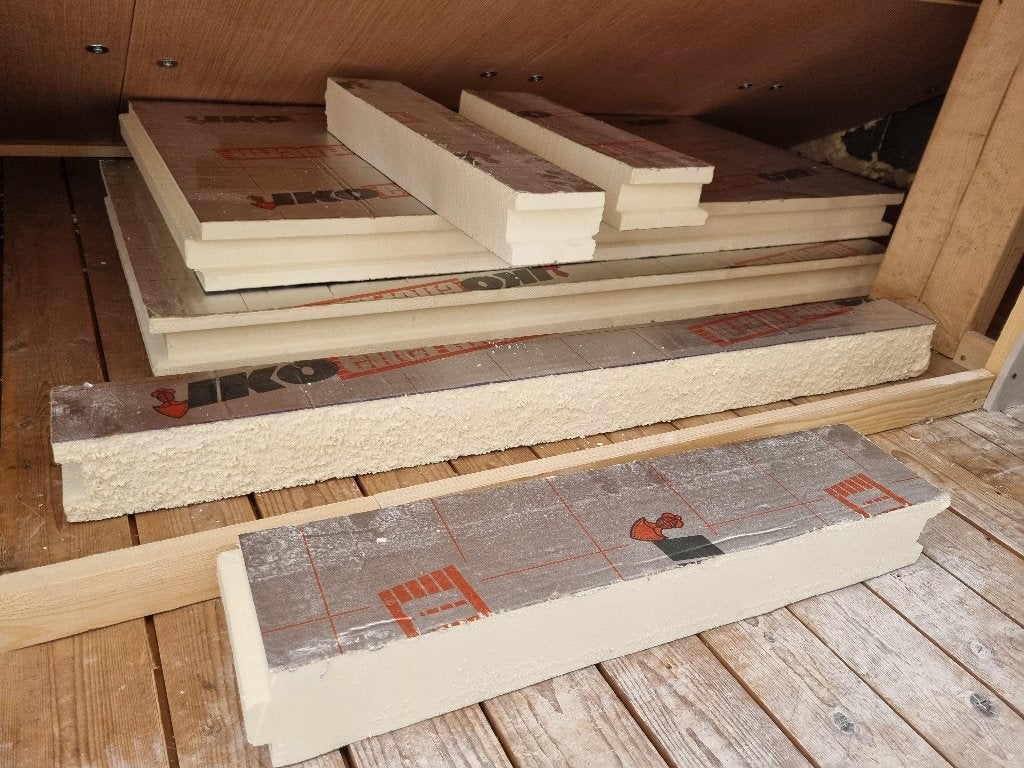 2 volledige pir plaaten en 4 rest stukjes, 8 cm Dik, Ophalen, Dakisolatie, Nieuw, Hardschuim (Pir)