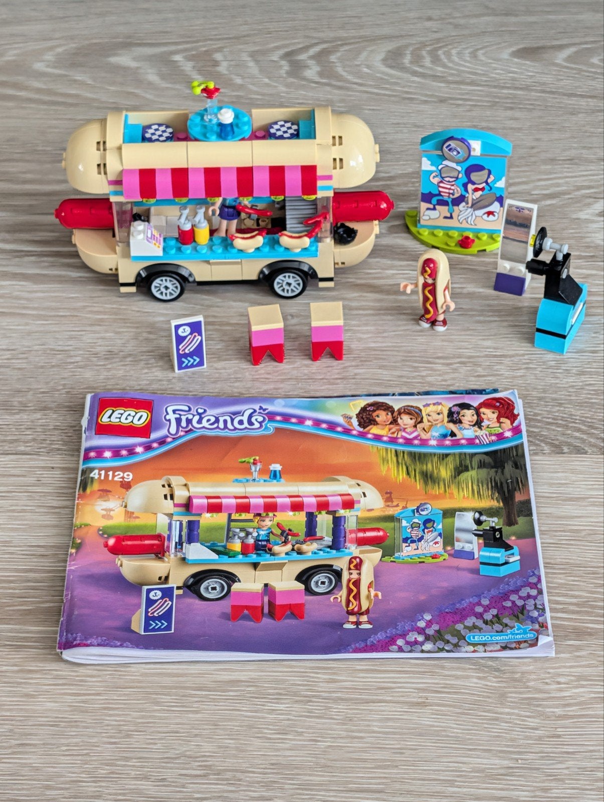 Lego Friends Hot Dog Wagen 41129, Compleet, Lego, Friends, Ophalen of Verzenden