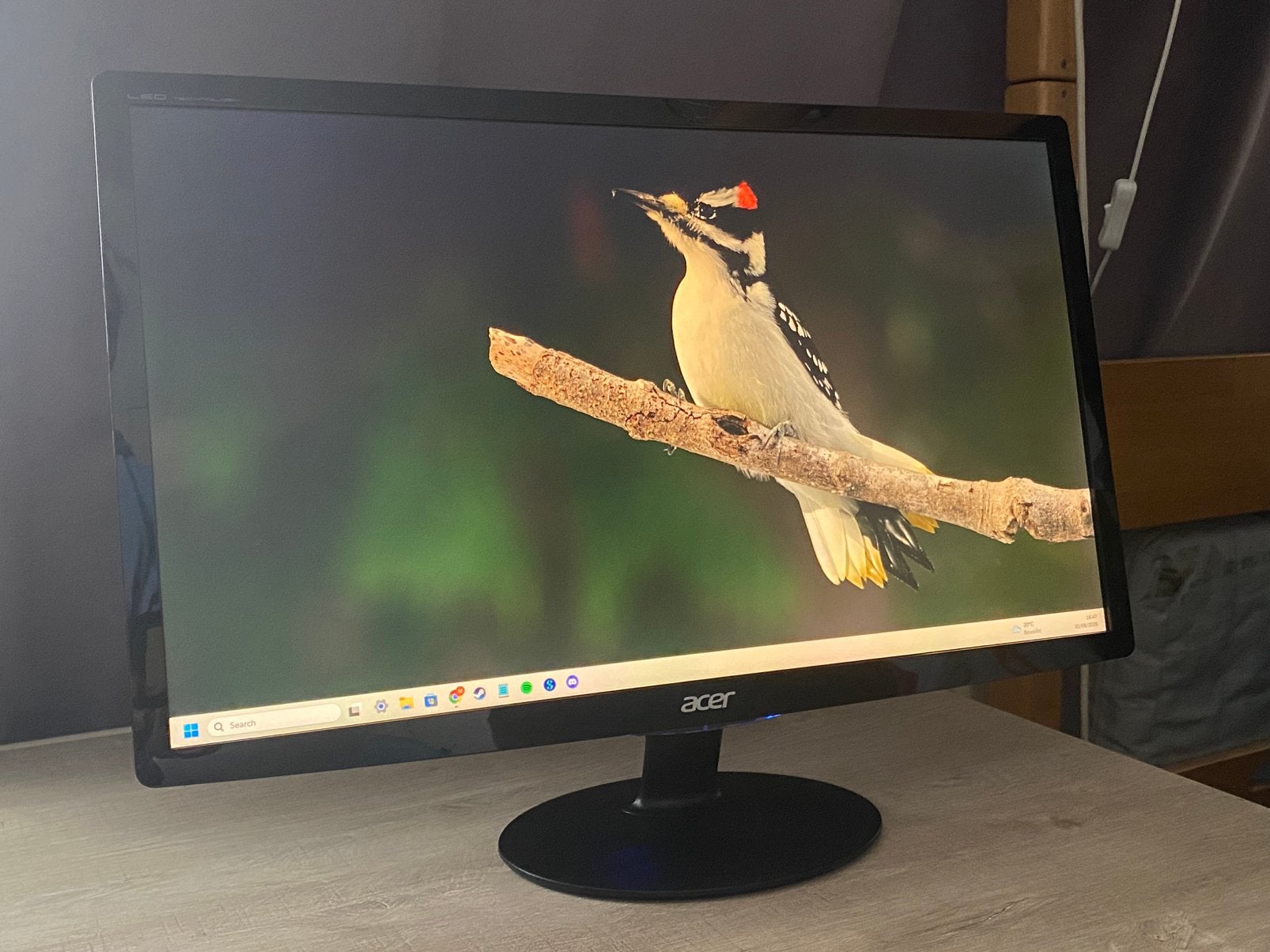 Acer S240HL monitor 24 inch, IPS, Full HD, Zo goed als nieuw, 60 Hz of minder