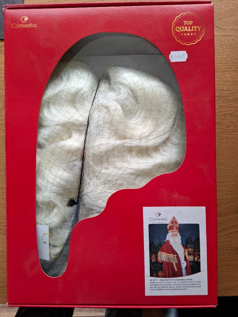 Sinterklaas Baardstel TV-Sint Kanekalon, Diversen, Ophalen of Verzenden, Nieuw
