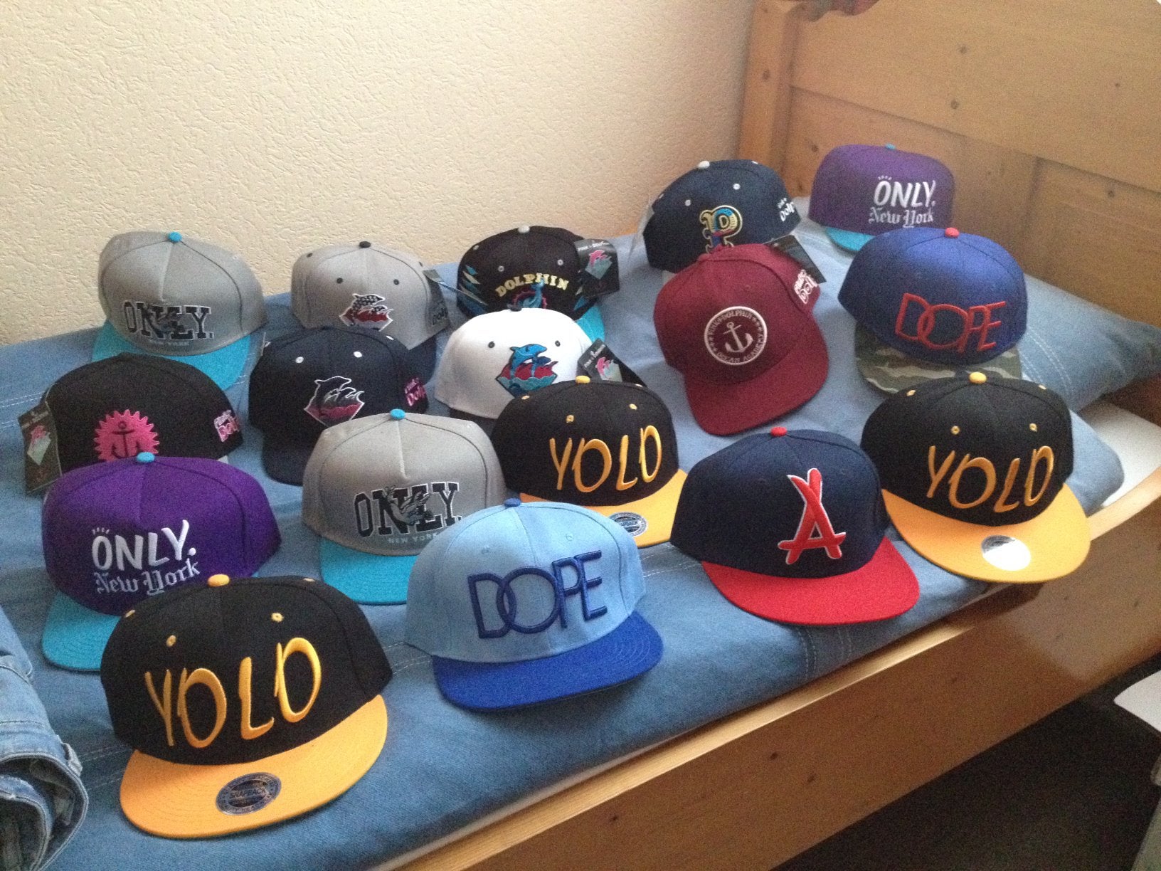 Partij petjes 17 stuks petten caps snapbacks yolo obey dope, Ophalen of Verzenden, Nieuw