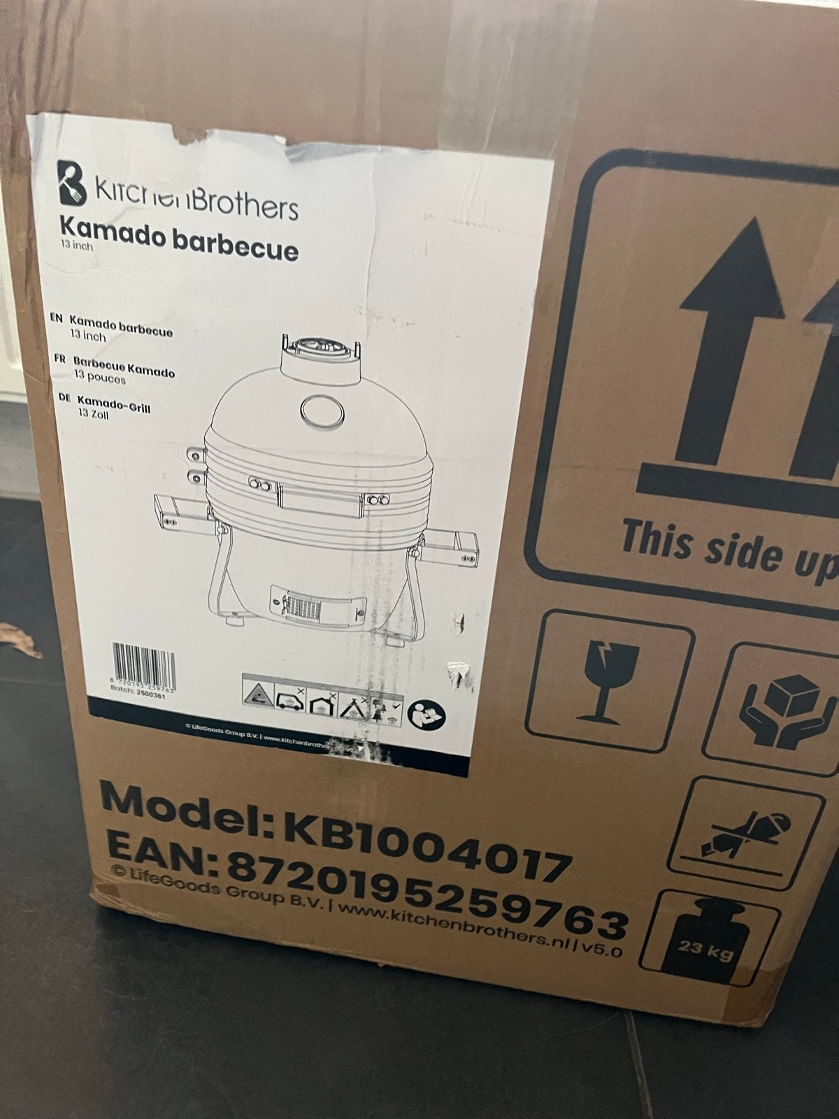 Kitchen Brothers Kamado Barbecue 13 inch - Nieuw in doos, Ophalen, Nieuw