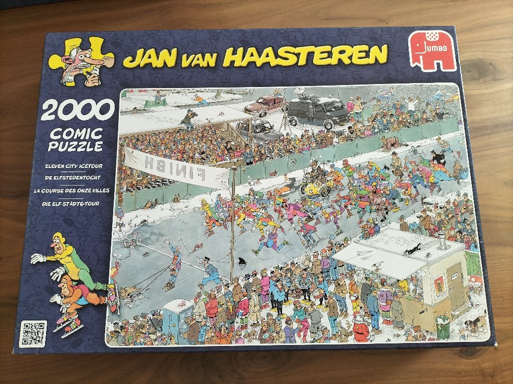 Jan van Haasteren puzzel - Elfstedentocht (2000 stukjes), Ophalen of Verzenden, Meer dan 1500 stukjes, Zo goed als nieuw, Legpuzzel