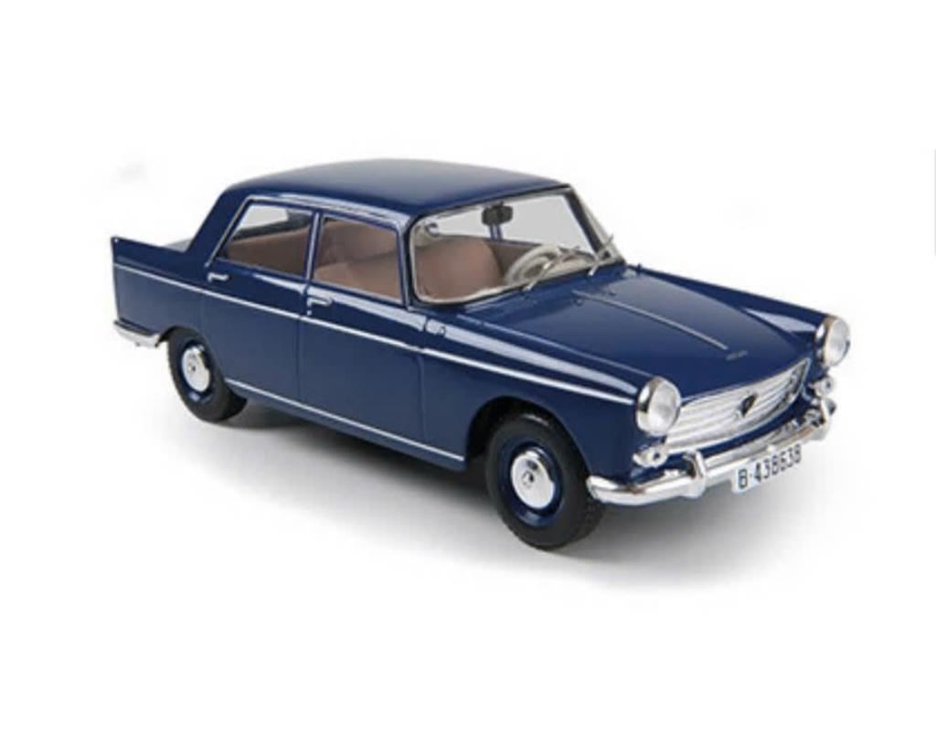 Peugeot 404 1960 blauw schaal 1/24 Coches inolvidables # 35