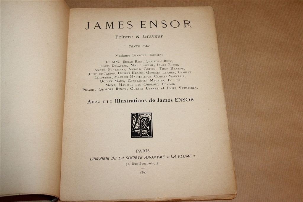 James Ensor Peintre & Graveur — Zeldzame Uitgave 1899, Boeken, Ophalen of Verzenden, Gelezen