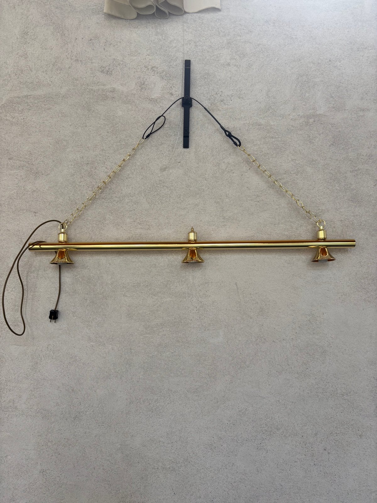 Messing lamp voor boven pooltafel - Vintage stijl, Ophalen, Gebruikt, Metaal