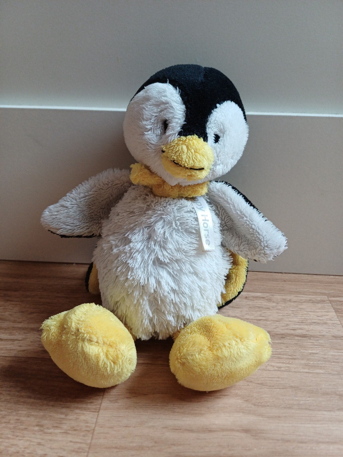 pinguin pascal happy horse geel wit zwart vogel, Kinderen en Baby's, Speelgoed | Knuffels en Pluche, Ophalen of Verzenden, Gebruikt