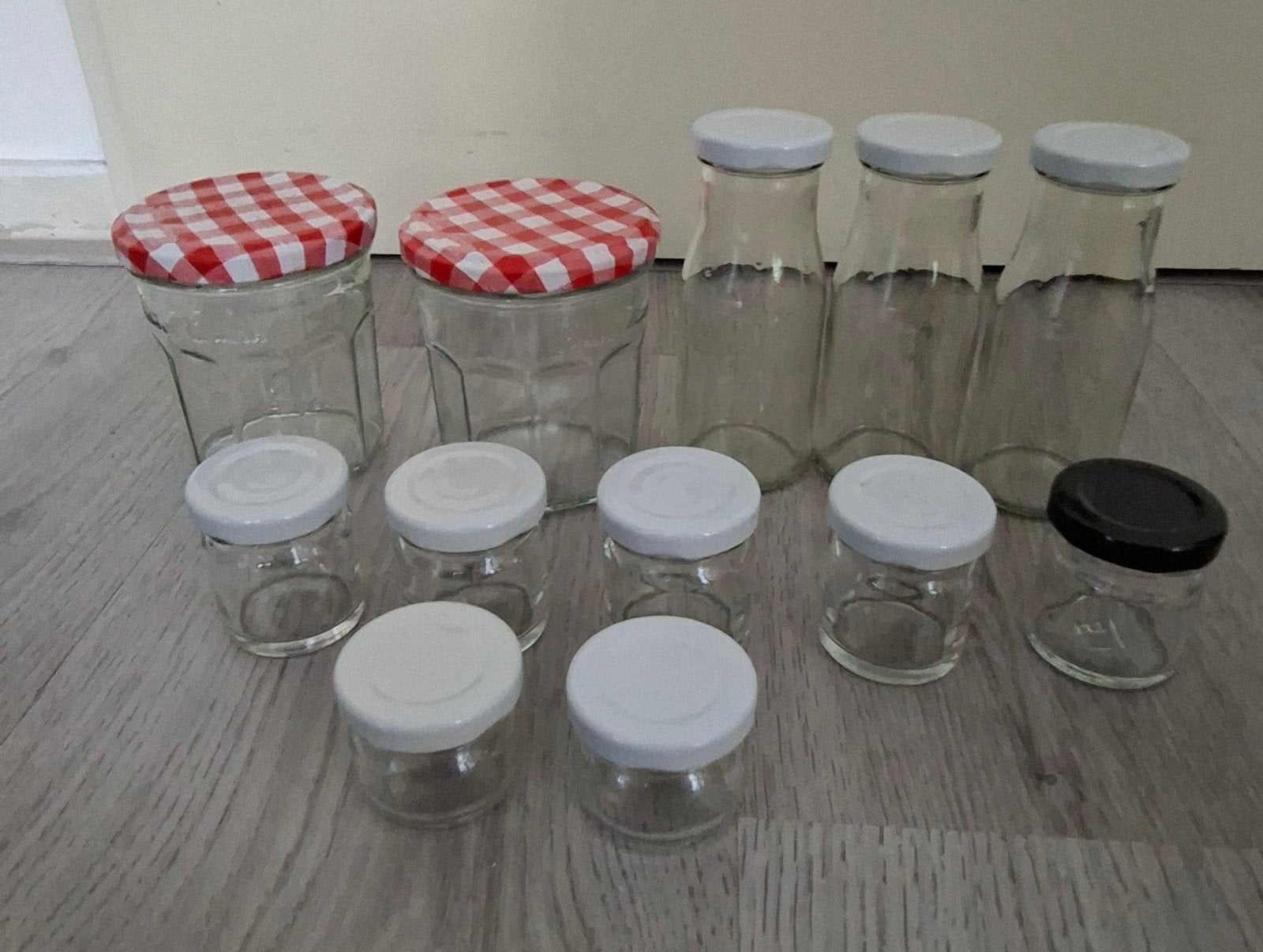 Diverse glazen potjes, mini potjes en flesjes, Ophalen, Voorraadpot, Meerkleurig, Overige merken