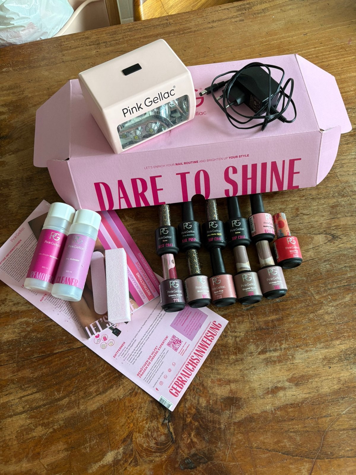 Starterset pink gellac nude, Ophalen of Verzenden, Zo goed als nieuw, Roze, Handen en Nagels