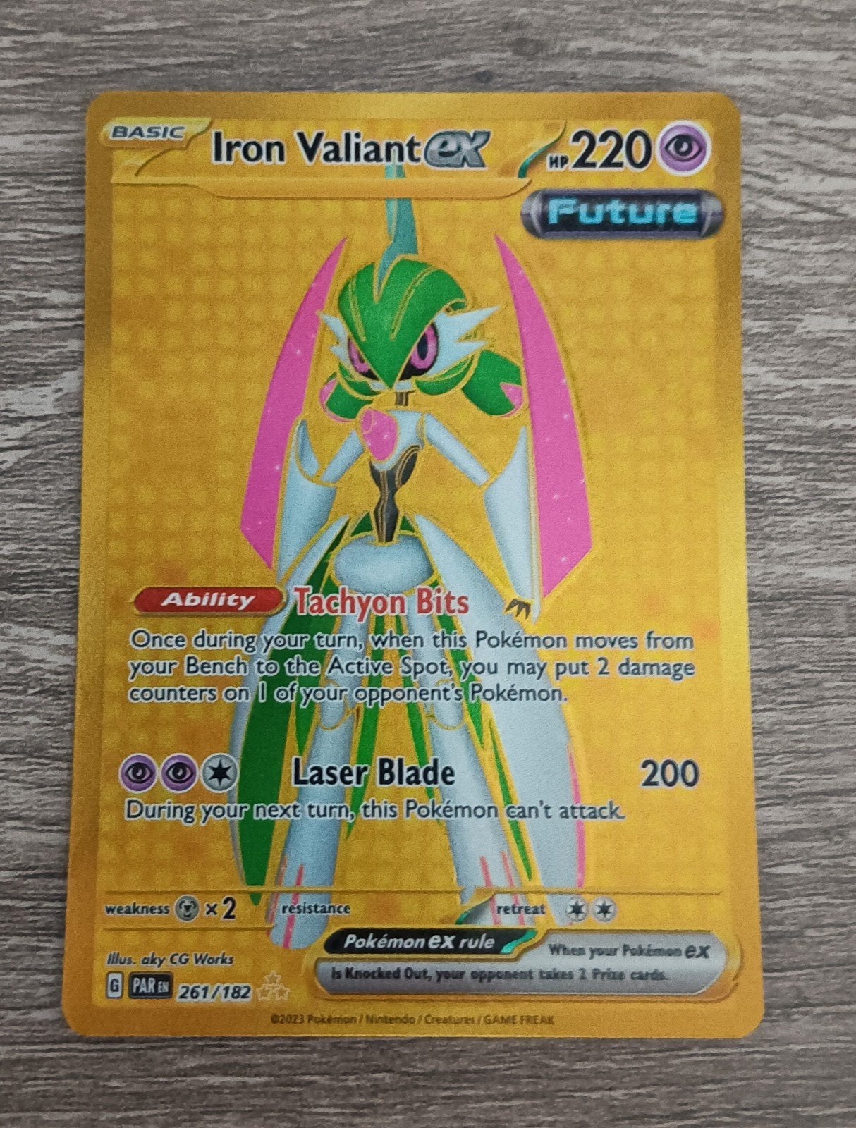 Iron Valliant ex Goldcard Paradox Rift 3st. Beschikbaar, Ophalen of Verzenden, Zo goed als nieuw, Losse kaart, Foil