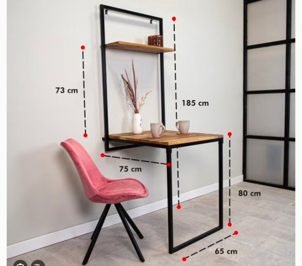 Indistruele wand klaptafel, Ophalen, 100 tot 150 cm, 50 tot 100 cm, Zo goed als nieuw