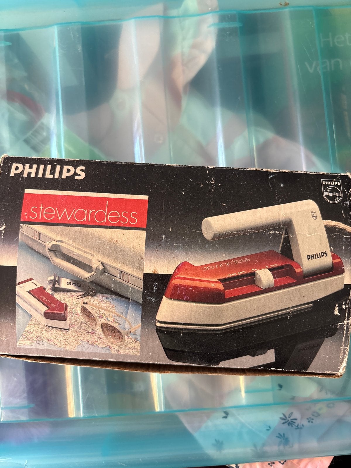 Vintage Philips Stewardess Reisstrijkijzer, Ophalen, Zo goed als nieuw, Strijkijzer met snoer