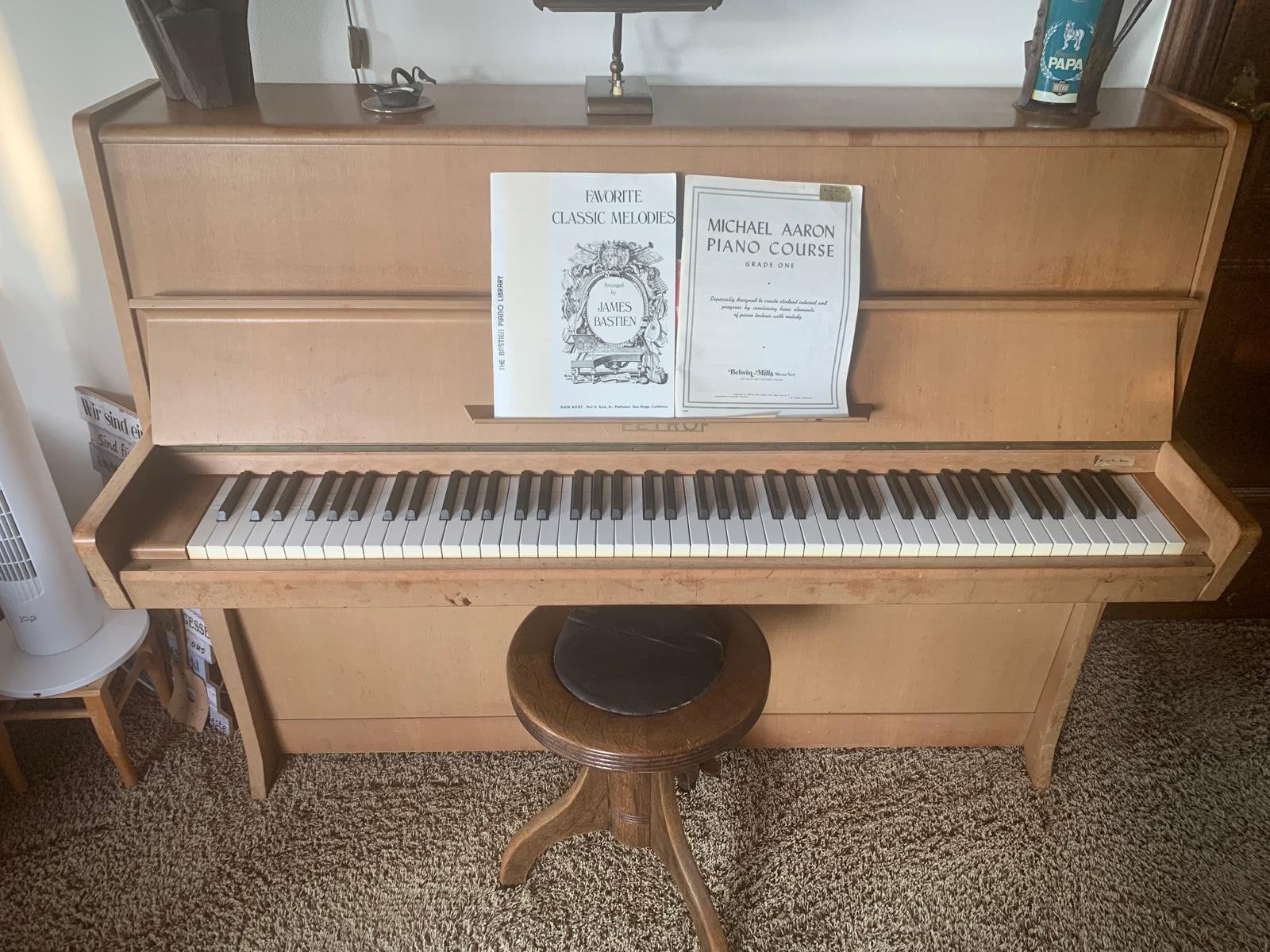 Petrof Piano - Klassieke Houten Piano, Ophalen, Gebruikt, Bruin, Piano